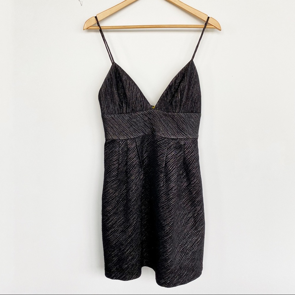Milly of New York Shiny Black Cocktail Dress